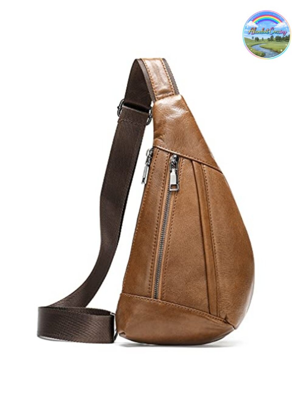Genuine Leather Crossbody Sling Bag Chest Pack Daypack for Travel Outdoor